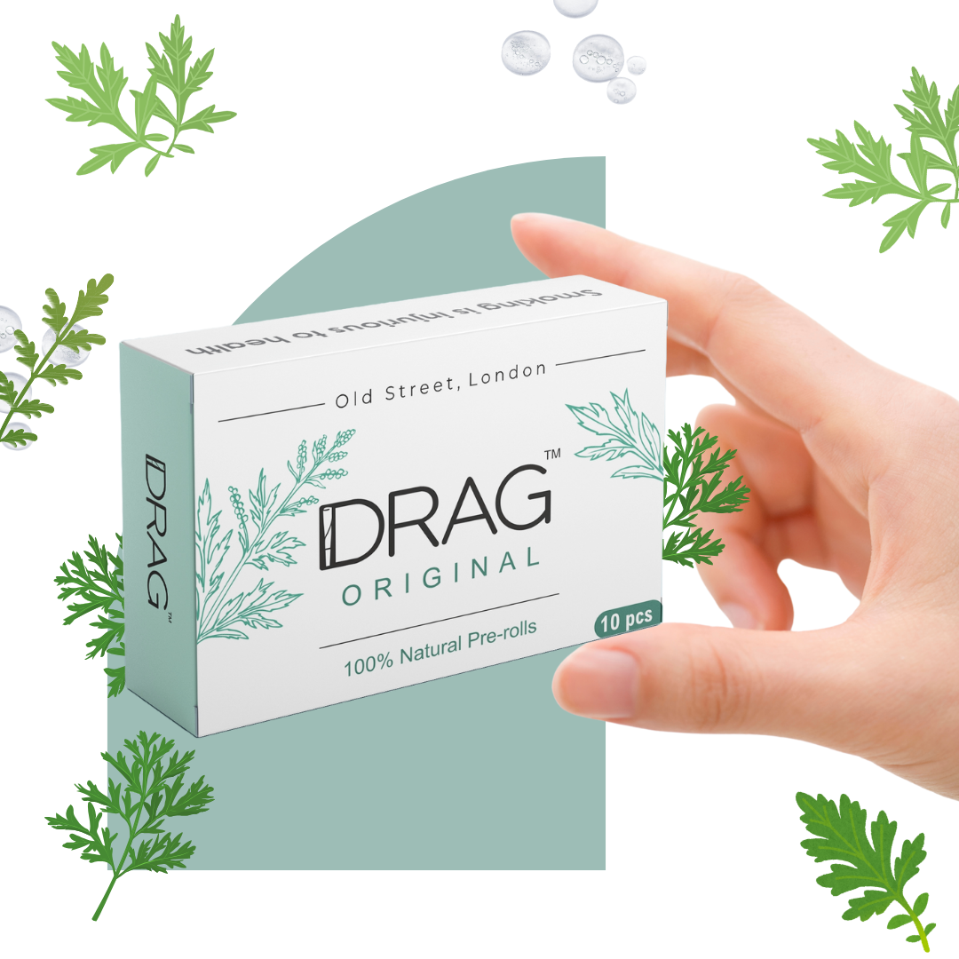 Drag Original - Herbal Preroll | Mugwort & Lemongrass Leaves | Tobacco-Free & Nicotine-Free