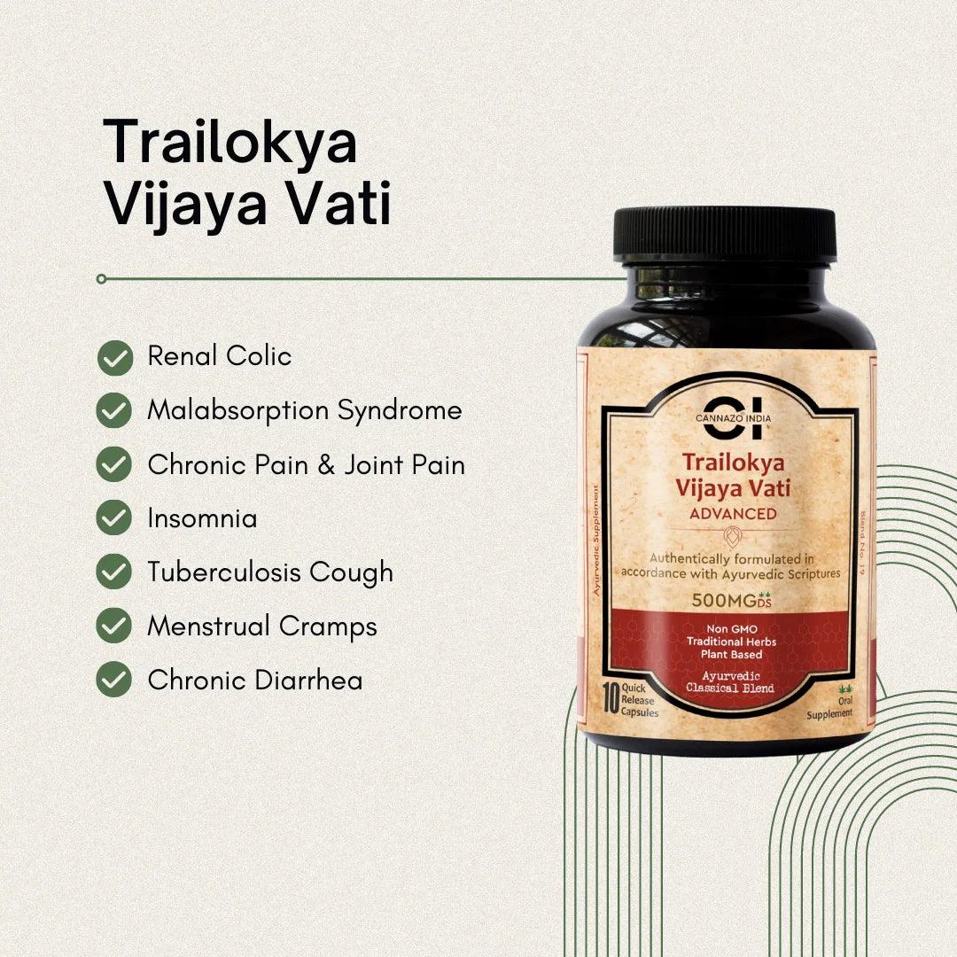 Cannazo- Trailokya Vijaya Vati Advanced (Ayurvedic Classic Blend)Vijaya vatiCannazo Trailokya Vijaya Vati Ayurvedic Blend | Pain Relief