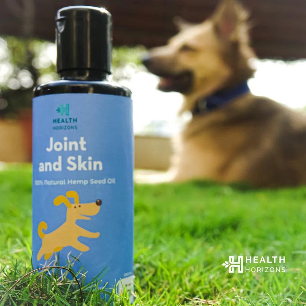 Health Horizons Joint & Skin Oil - Natural Hemp Seed Oil for Pets - 200ml.