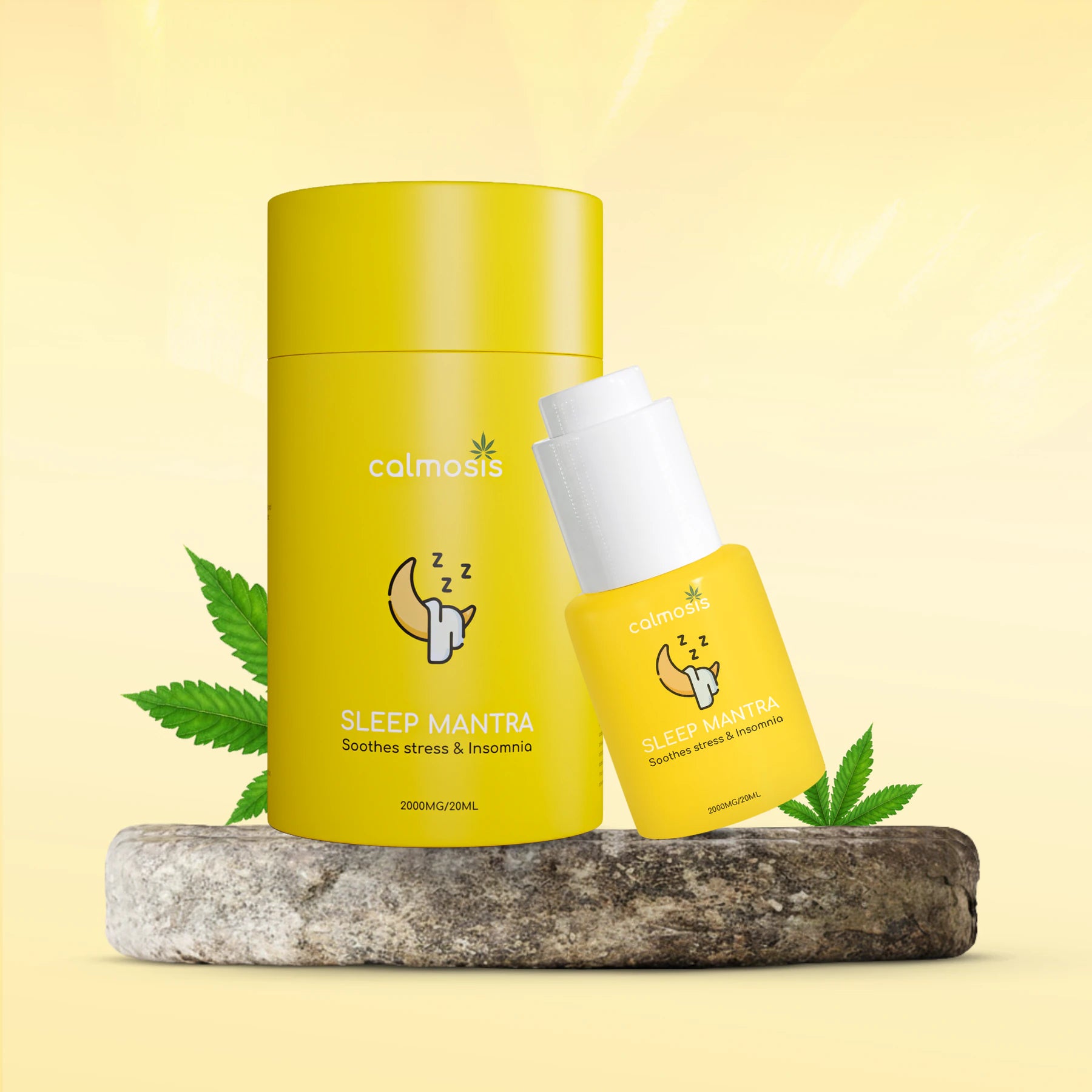 Calmosis Sleep Mantra CBD Oil 2000mg | THC-Free Cannabis Sleep Tincture for Deep Sleep & Insomnia Relief