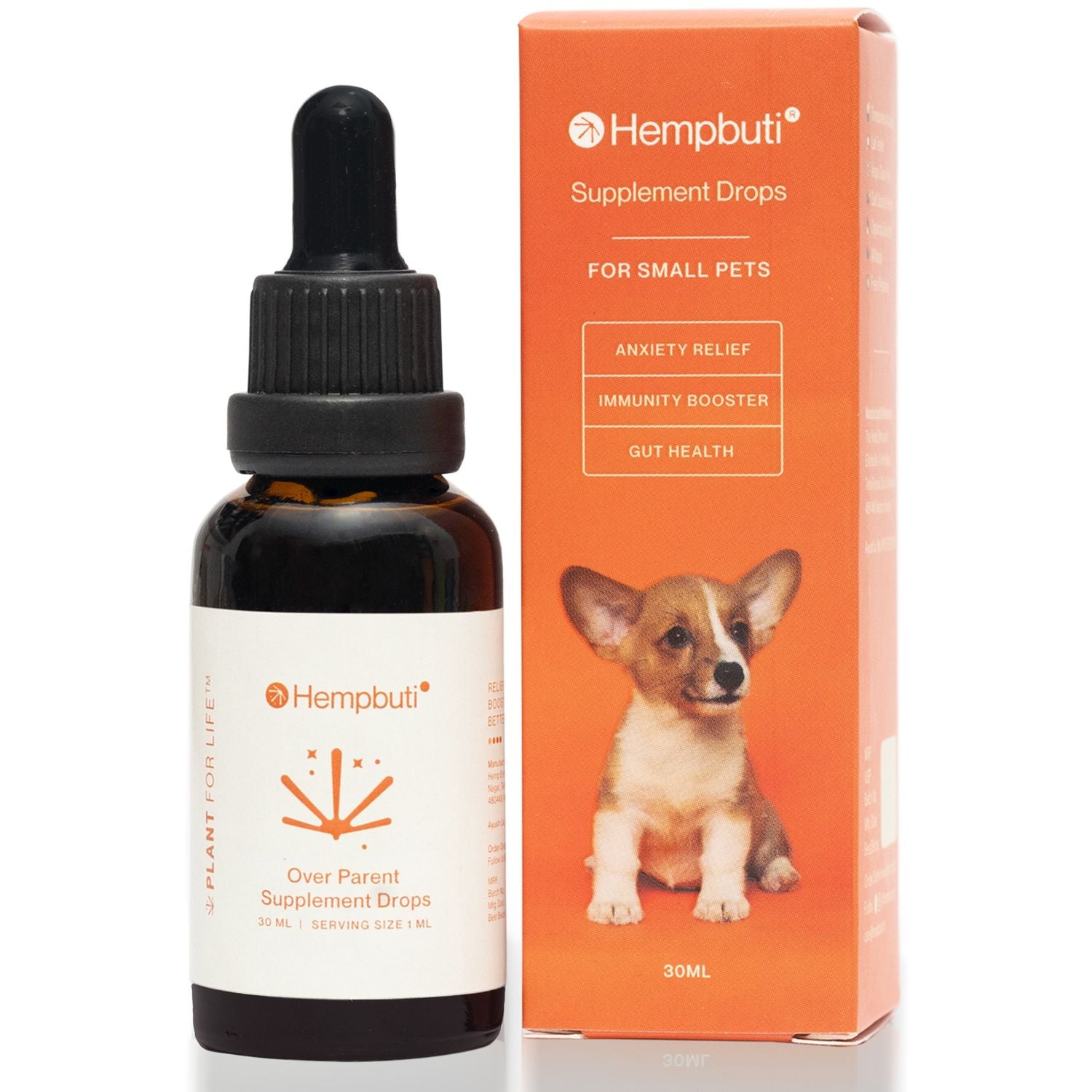 Hempbuti Overparent Supplement Drops For Small Pets 30 Ml