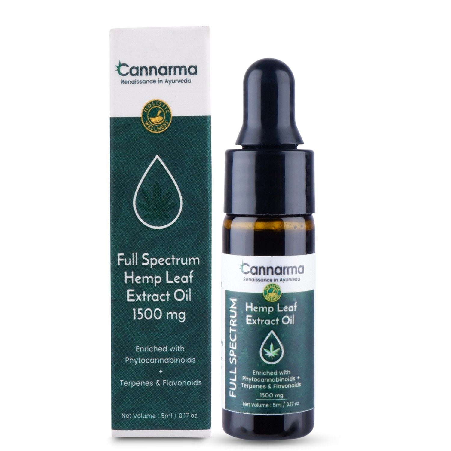 Anandamide Collection - Cannarma™ Ultra premium Full Spectrum Cannabis Leaf Extract Oil 10ml 15% (1500mg) - CBD Store India