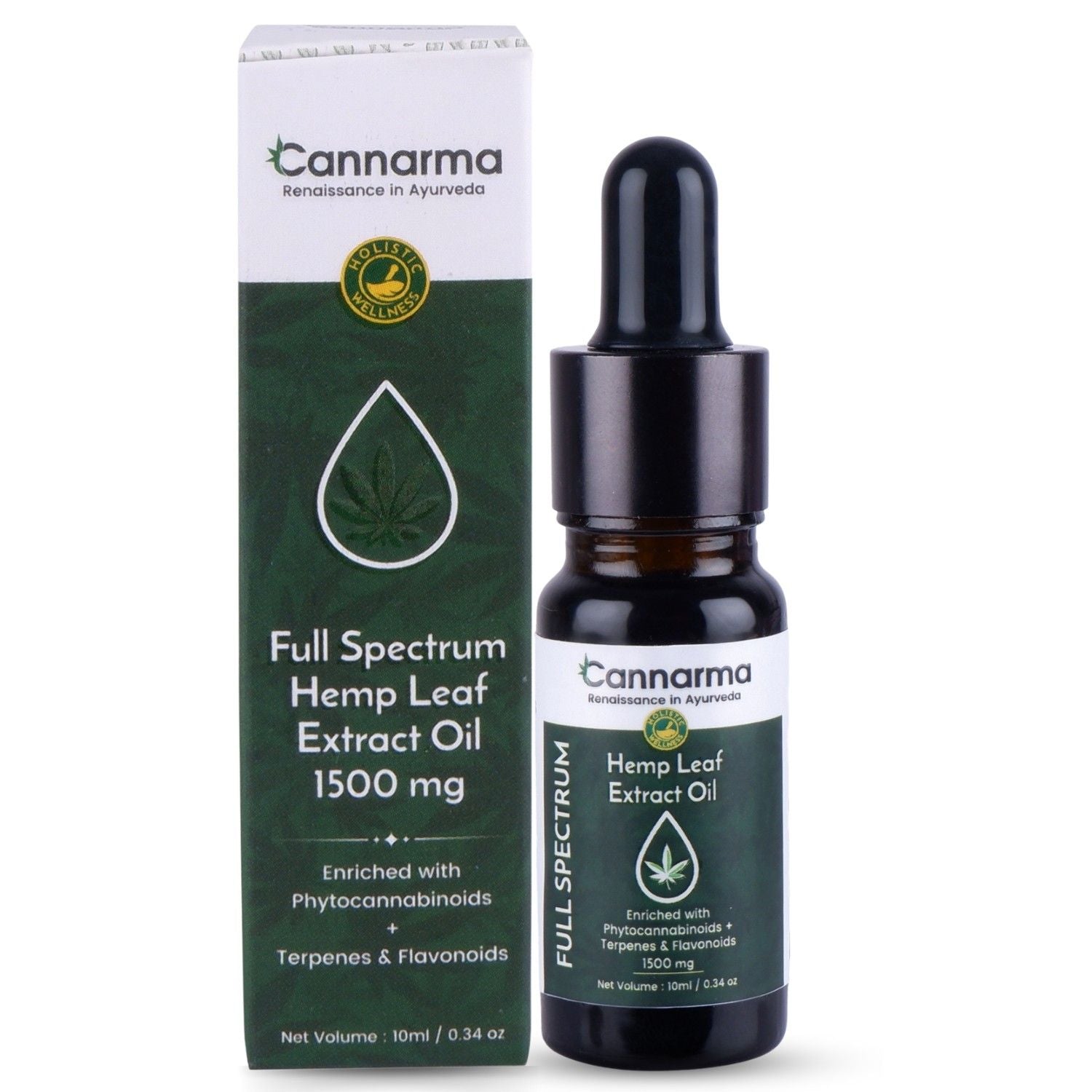 Anandamide Collection - Cannarma™ Ultra premium Full Spectrum Cannabis Leaf Extract Oil 10ml 15% (1500mg) - CBD Store India