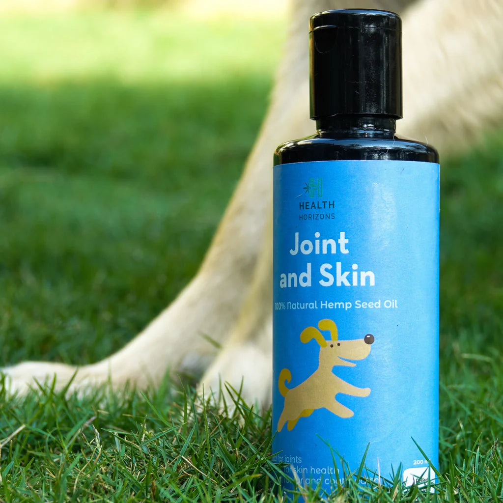 Health Horizons Joint & Skin Oil - Natural Hemp Seed Oil for Pets - 200ml - CBD Store India