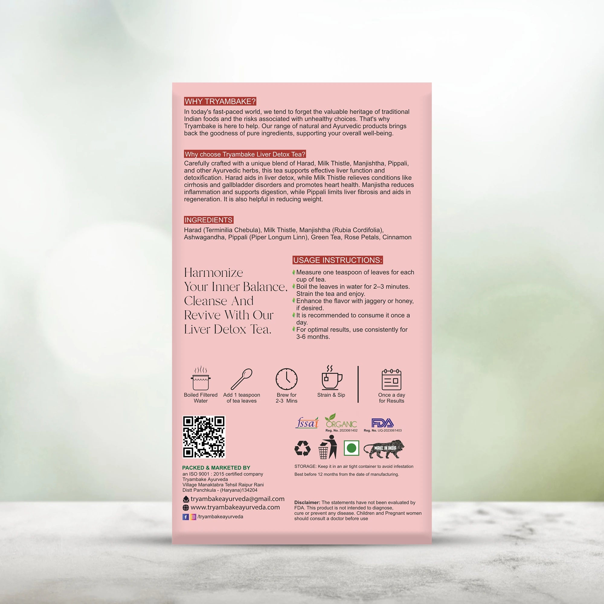 Tryambake Ayurveda Liver Detox Tea.