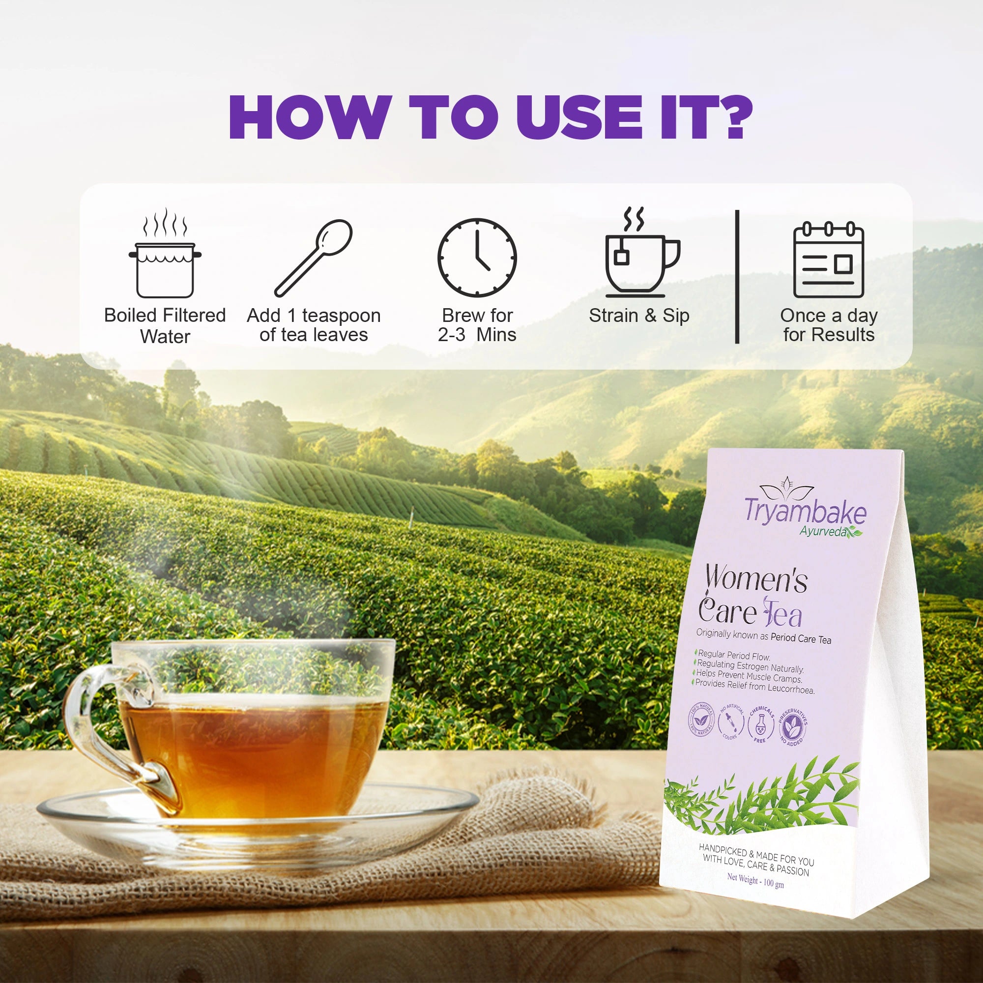 Tryambake Ayurved – Women Care Tea | Hormonal Balance & Wellness.