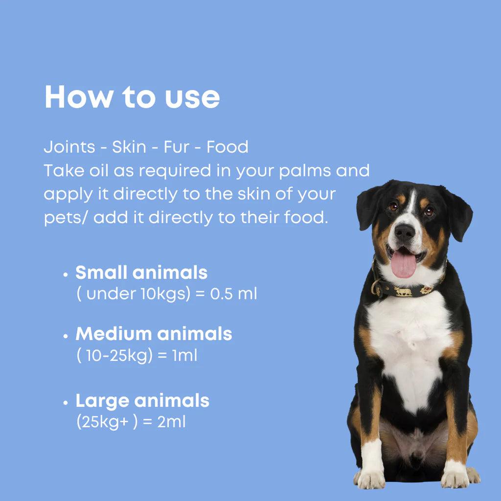 Health Horizons Joint & Skin Oil - Natural Hemp Seed Oil for Pets - 200ml.