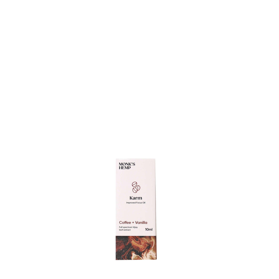 Monk's Hemp Karm (10:1) Improved Focus CBD Oil - Coffee Vanilla FlavorCBD + THC OilImproved Focus CBD Oil - Hemp Coffee Vanilla | Serenity Blend