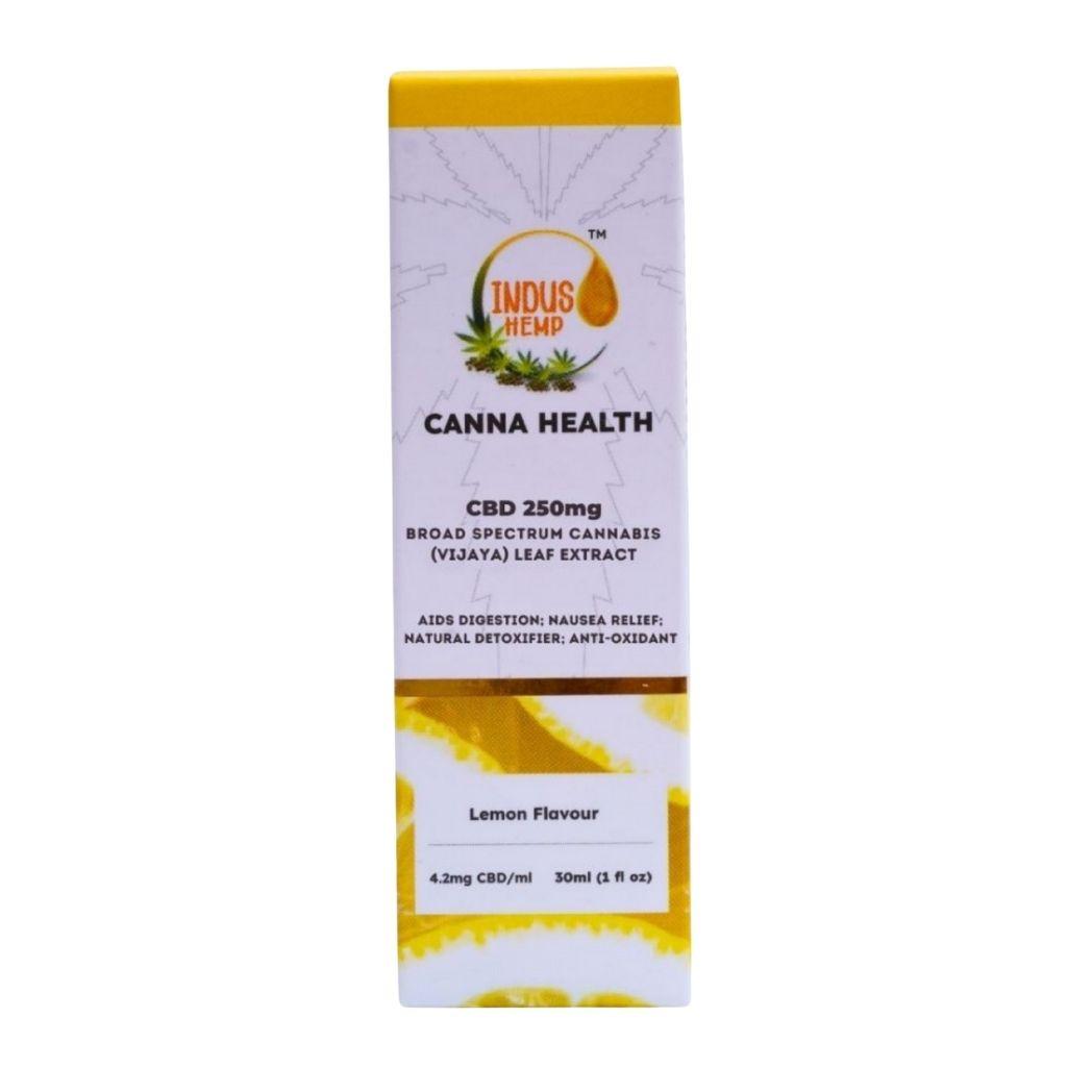 Indus Hemp- Canna Health CBD Oil 250mg Lemon Flavour.