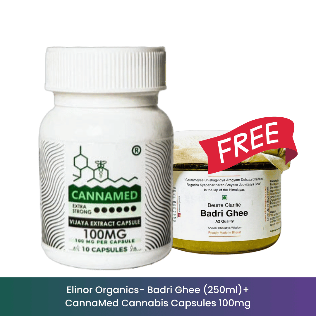 Freedom to Heal Bundle: Free Elinor Organics Badri Ghee with CannaMed Cannabis Capsules 100mg