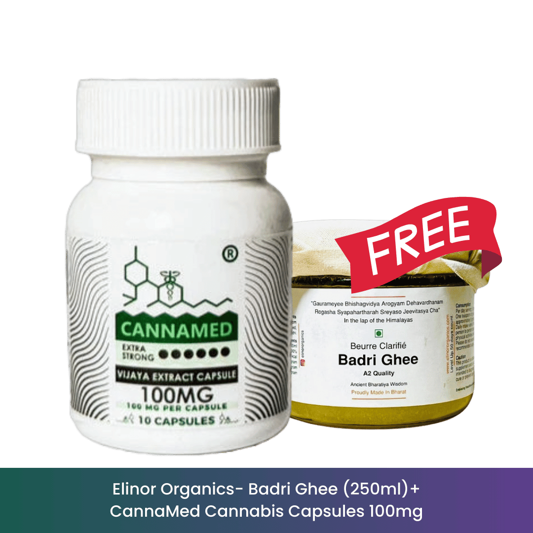 Freedom to Heal Bundle: Free Elinor Organics Badri Ghee with CannaMed Cannabis Capsules 100mg.