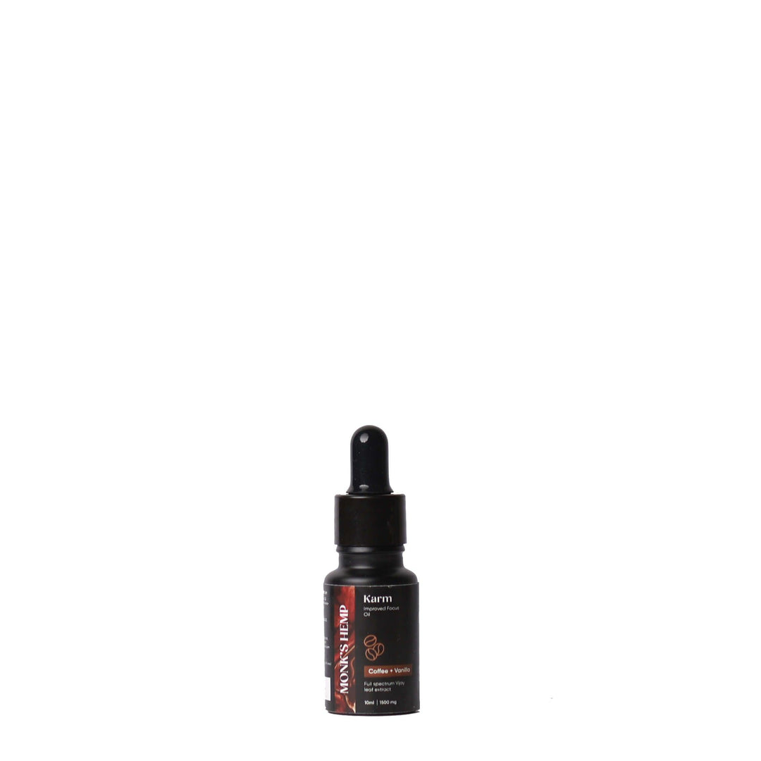 Monk's Hemp Karm (10:1) Improved Focus CBD Oil - Coffee Vanilla FlavorCBD + THC OilImproved Focus CBD Oil - Hemp Coffee Vanilla | Serenity Blend