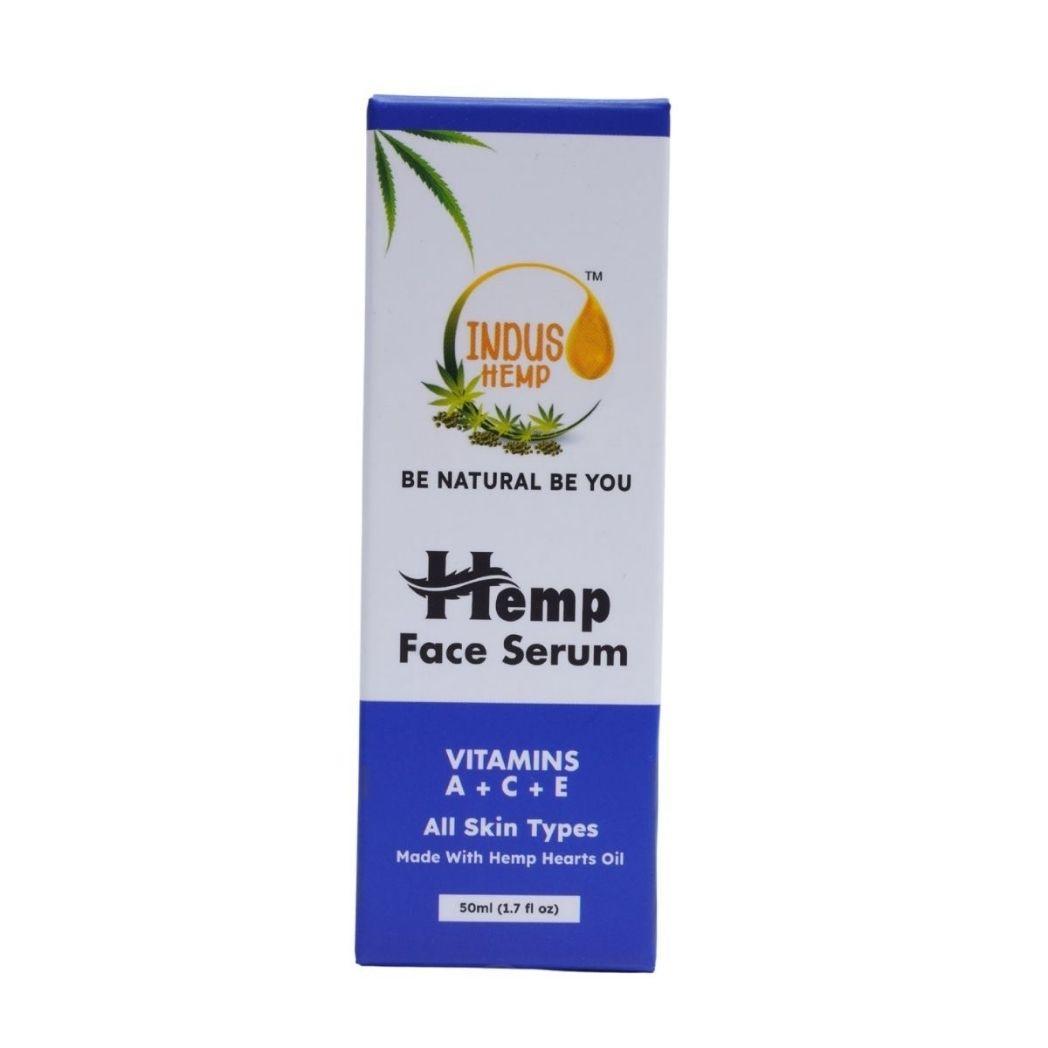 Indus Hemp Face Serum | Vitamins A, C & E | Ayurvedic Skincare for All Skin Types | 50ml.