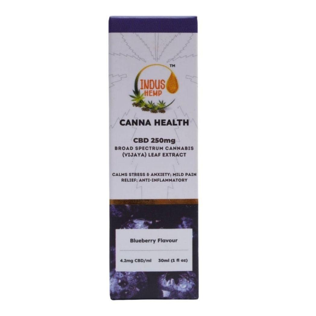 Indus Hemp Canna-Health CBD Oi-250mg Blueberry Flavor.