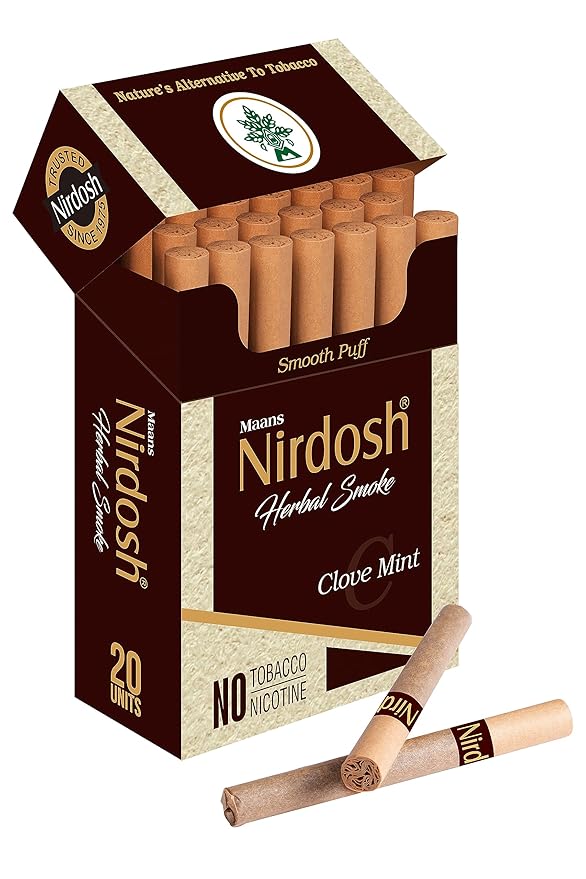 Nirdosh Herbal Smoke Sticks – Clove Mint | Tobacco & Nicotine-Free Herbal Cigarette