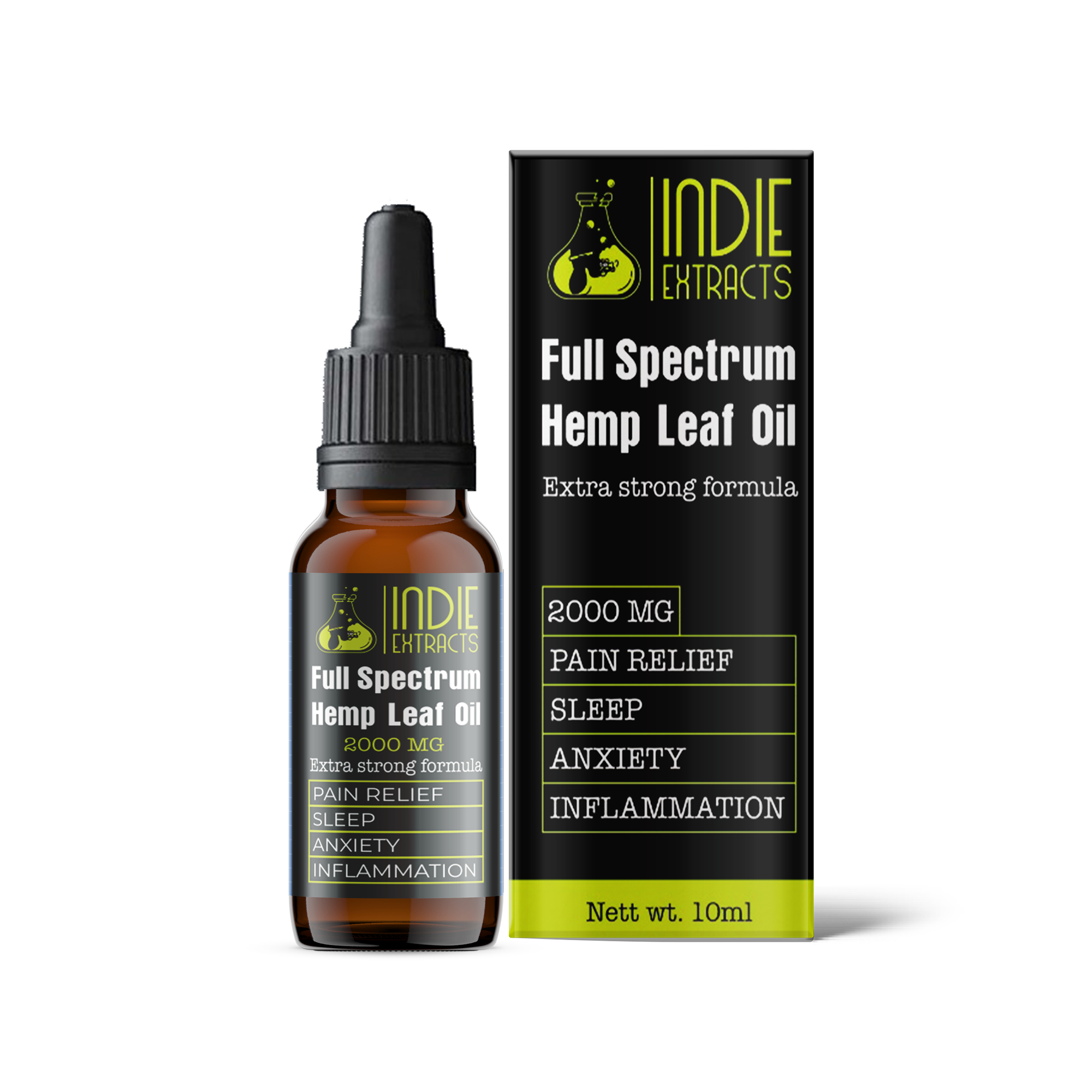 Indie Extracts- Full Spectrum Hemp Leaf Oil | 2000MG