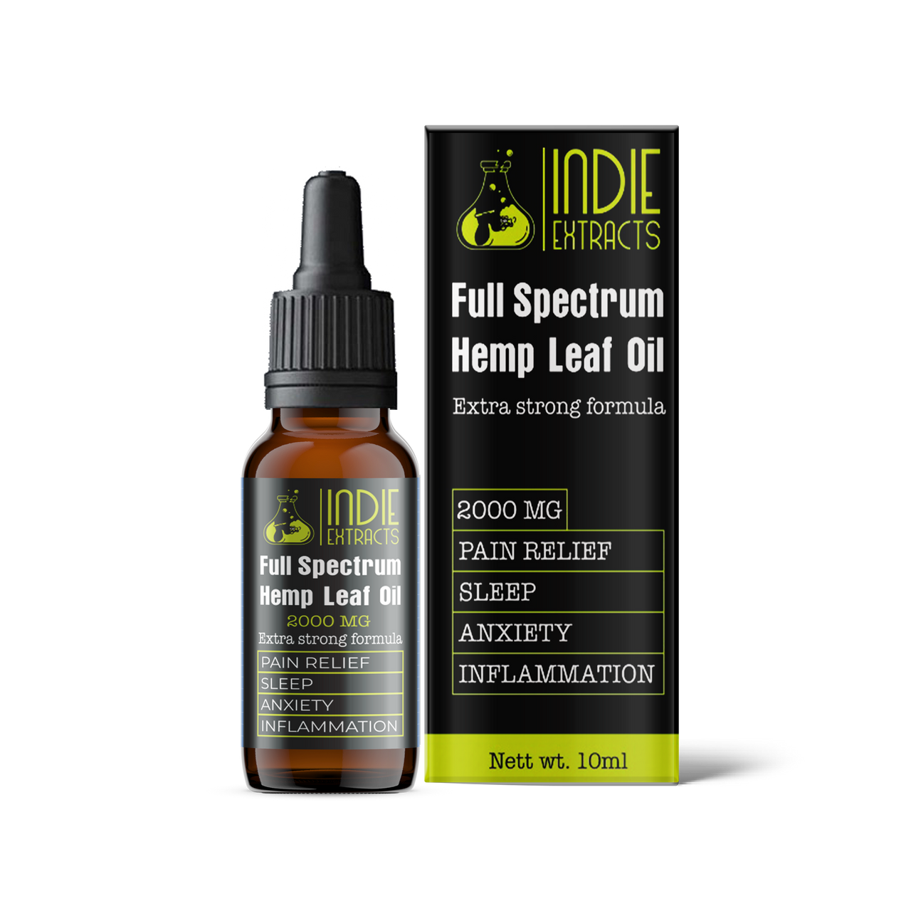 Indie Extracts- Full Spectrum Hemp Leaf Oil | 2000MG