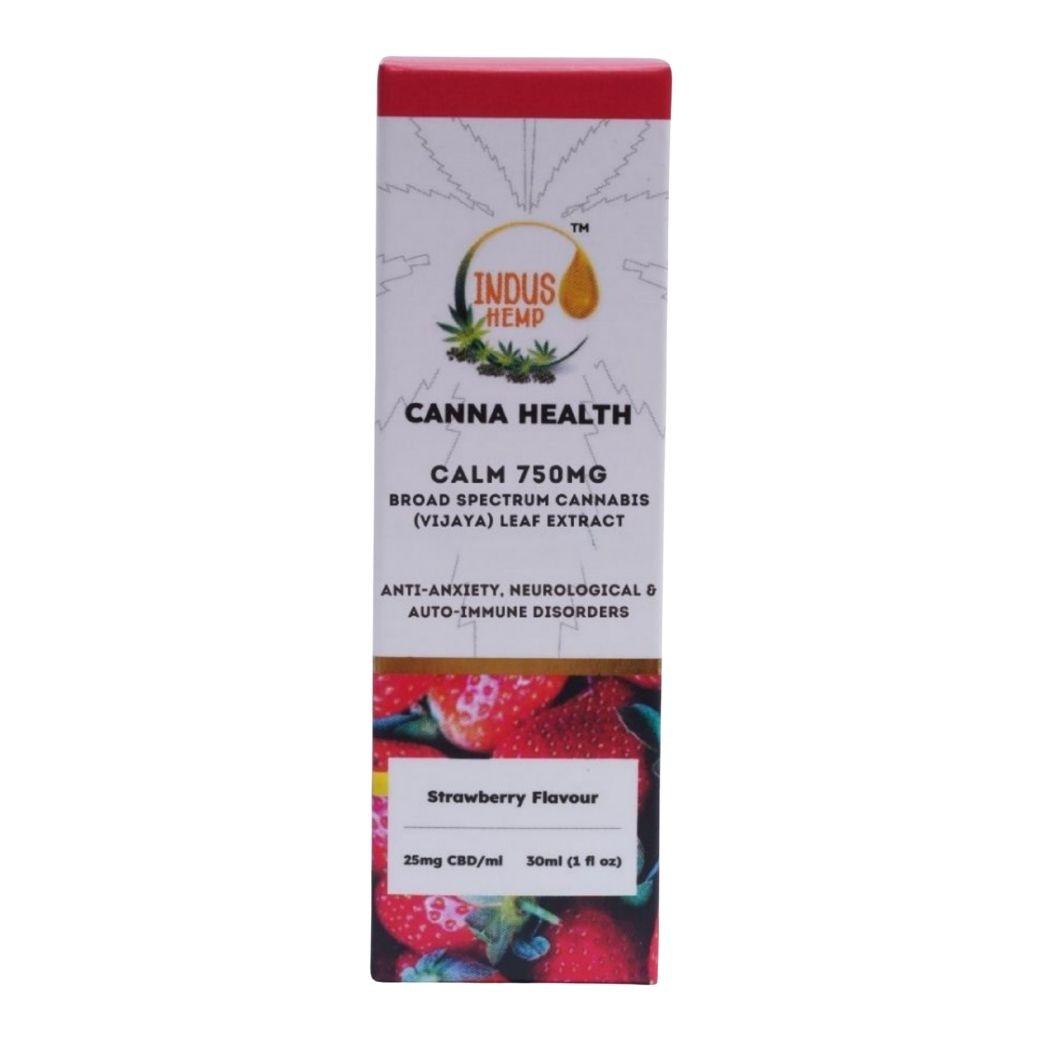 Indus Hemp CBD Oil Tincture CALM 750mg – Strawberry | Broad-Spectrum.