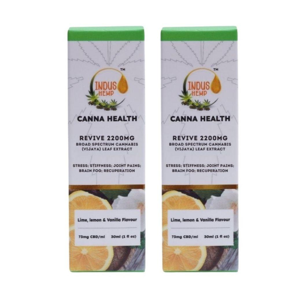 Indus Hemp CBD Oil Revive Combo | Peppermint & Lime Flavour (750mg/1500mg/2200mg).