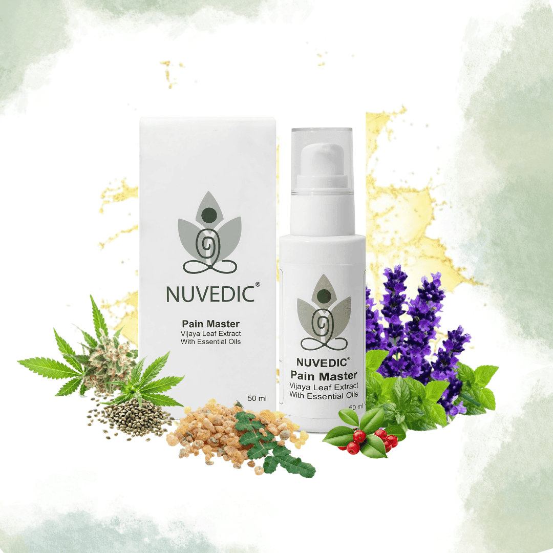 Nuvedic- Pain Master Vijaya Leaf Extract With Essential Oils 50mlPain relief oilPain Master Oil - Ayurvedic Relief | Fast, Natural Solution