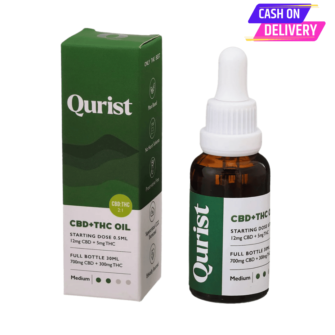 Qurist CBD + THC Oil - Medium 1000mg - CBD Store India