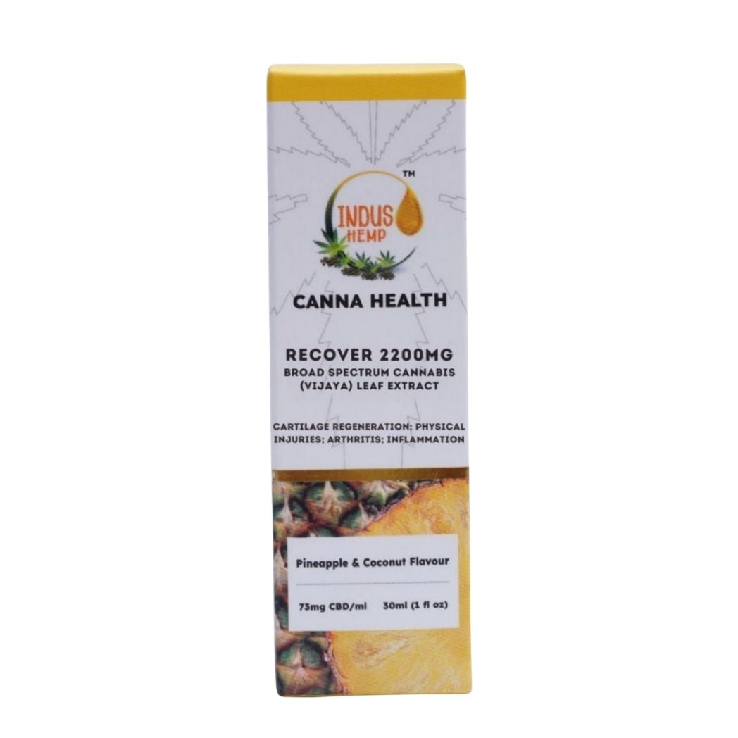 Indus Hemp Recover – Pineapple & Coconut CBD Oil for Joint & Pain Relief (750mg-2200mg)
