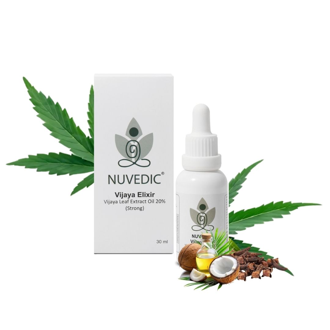 NUVEDIC- Vijaya Elixir Vijaya Leaf Extract Oil 20% (Strong) 30 mlCBD OilVijaya Elixir Cannabis Extract Oil - Stress Relief & Sleep Aid