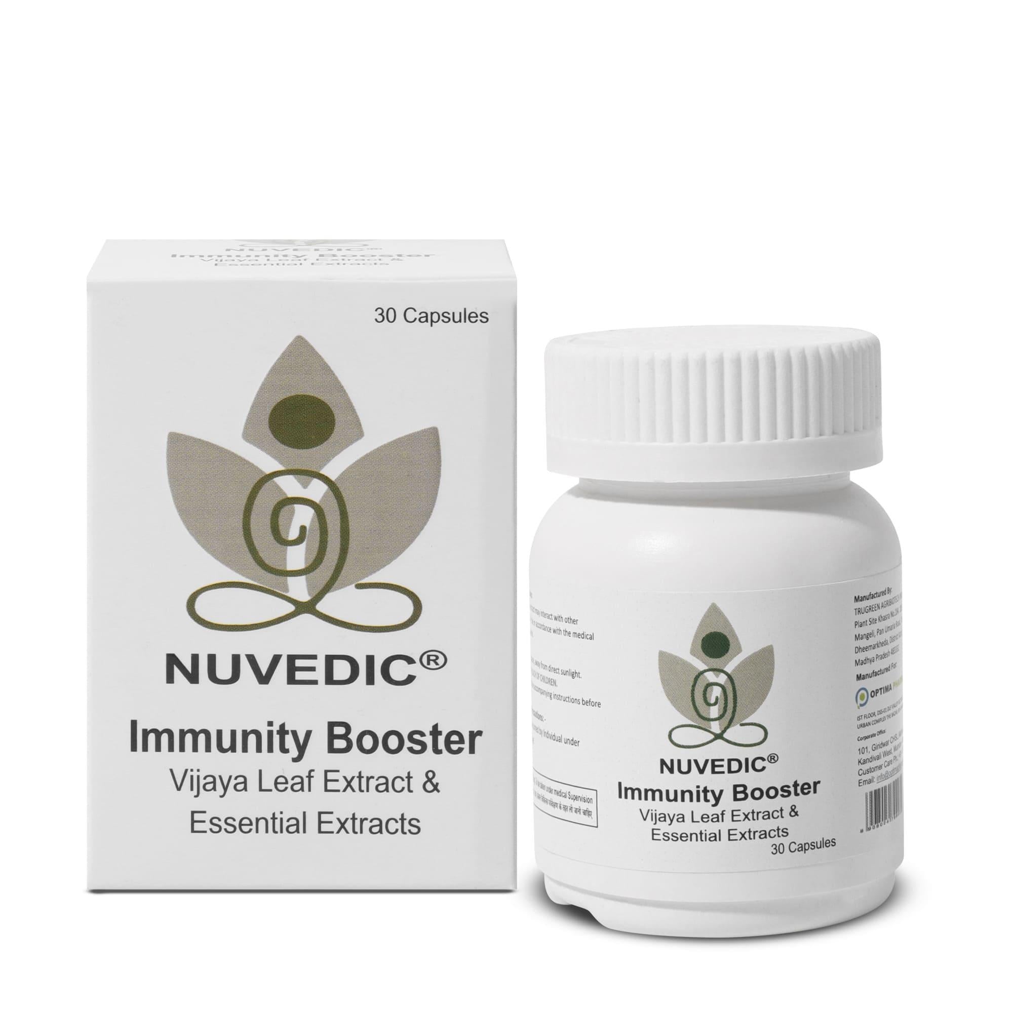 Nuvedic Immunity Booster Capsules | Ayurvedic Vijaya & Herbal Extract 30 Capsules.