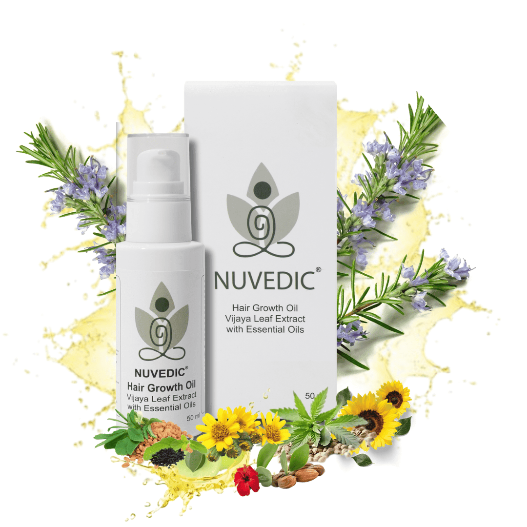 Nuvedic- Hair Growth Oil Vijaya Leaf Extract with Essential Oils 50ml.