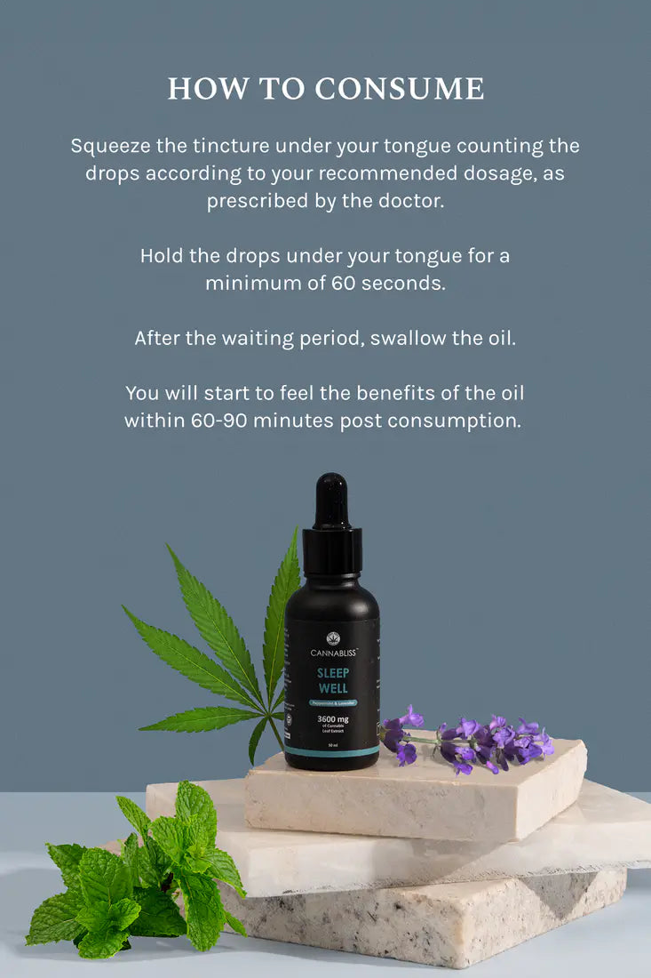 Cannabliss Sleep Well – CBD Oil for Sleep (1:3) – 1200mg/3600mg.
