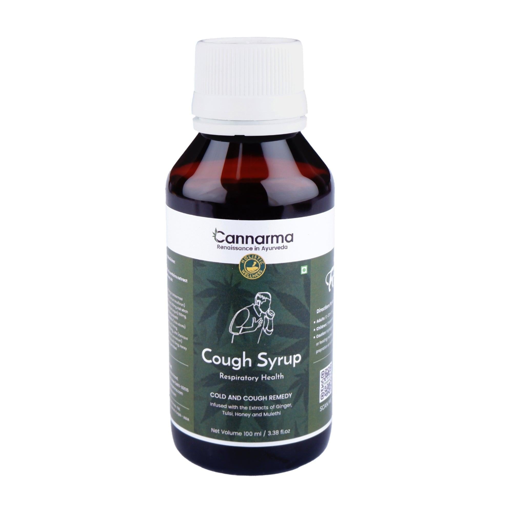 Cannarma Natural Cough Syrup | With the goodness of Ginger, Tulsi, Honey & Mulethi | Sugar Free Syrup.