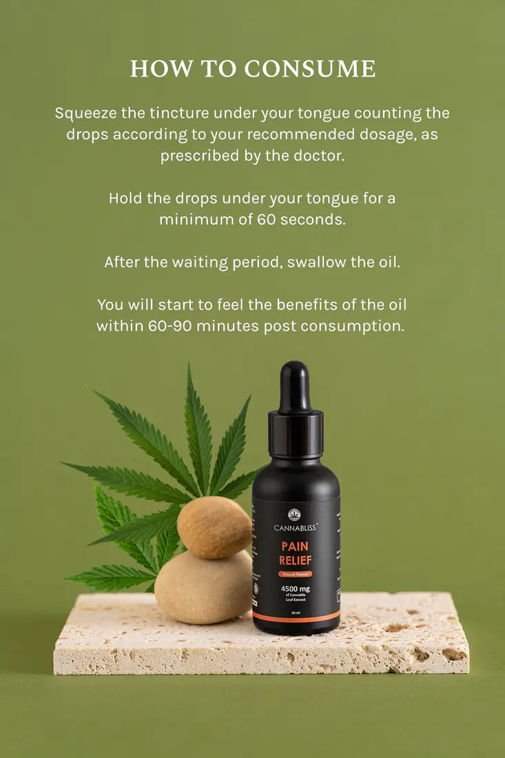 Cannabliss Pain Relief – Extra-Strength THC rich Oil – 1500mg/4500mg ( Peppermint and Turmeric).