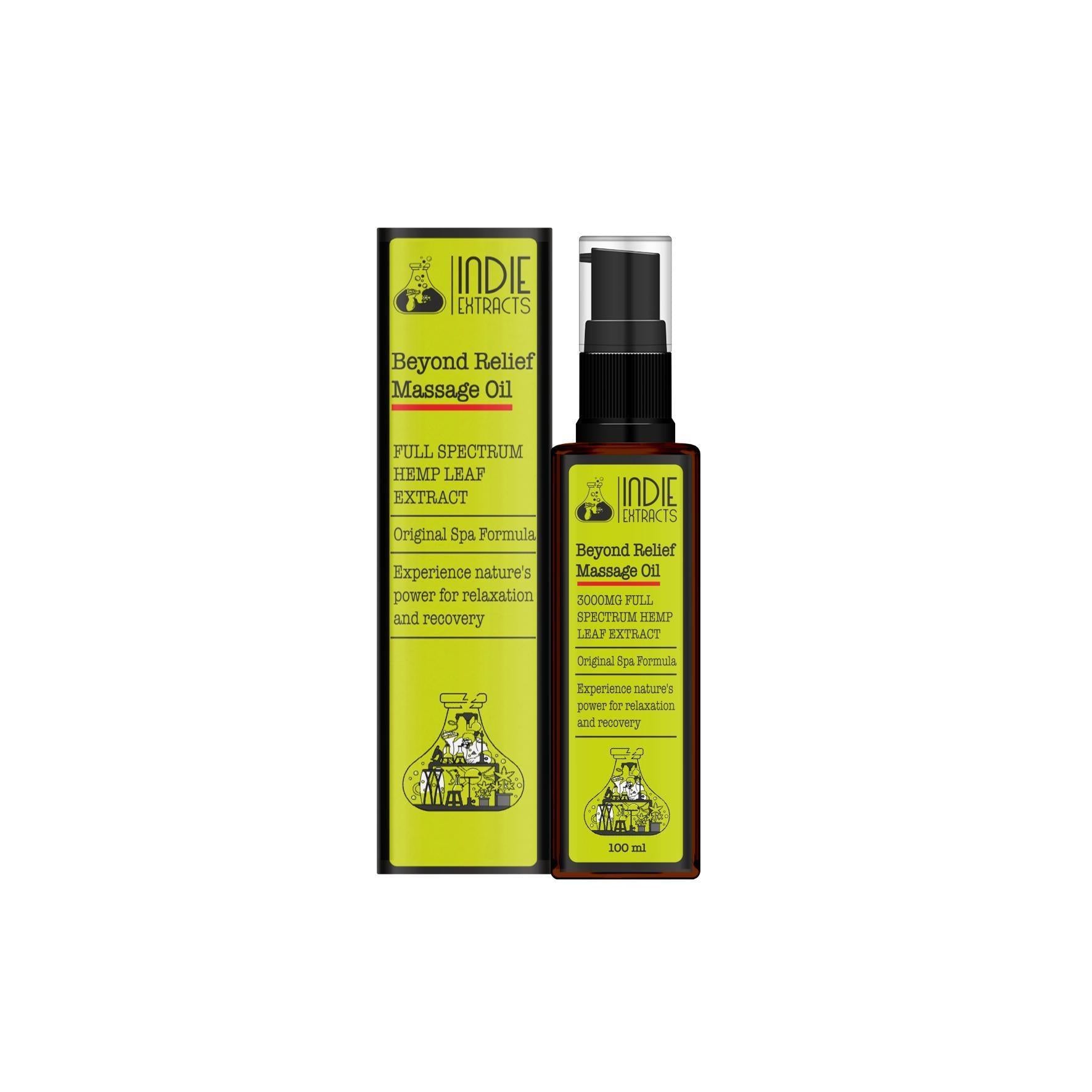 Indie Extracts- Beyond Relief Cannabis Massage Oil.