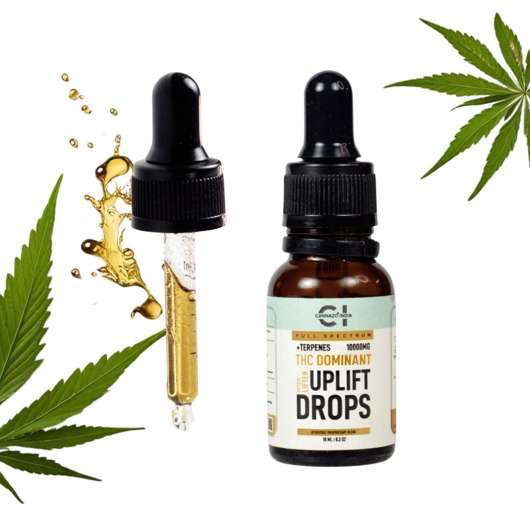 Cannazo - Uplift Drops – THC Dominant – Mood LiftersTHC Rich CBD OilCannazo Drops – THC Mood Enhancers | Pain Relief Support