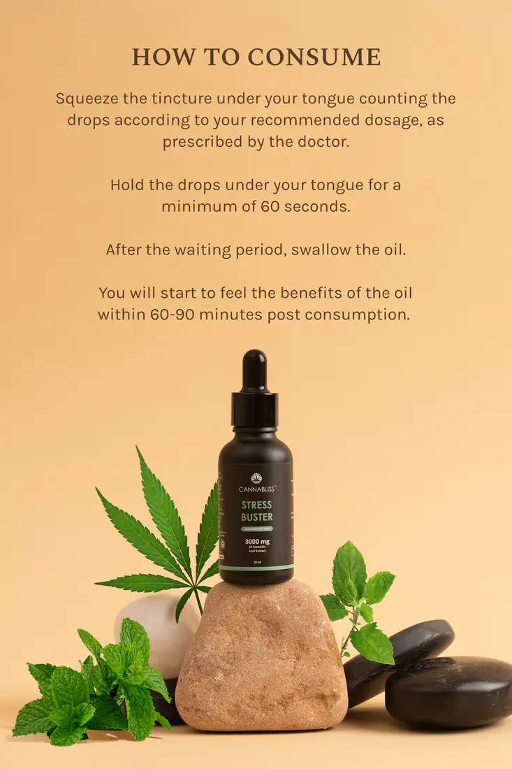 Cannabliss Stress Buster –  Medical Cannabis Oil (1:3) – 1000mg/3000mg.