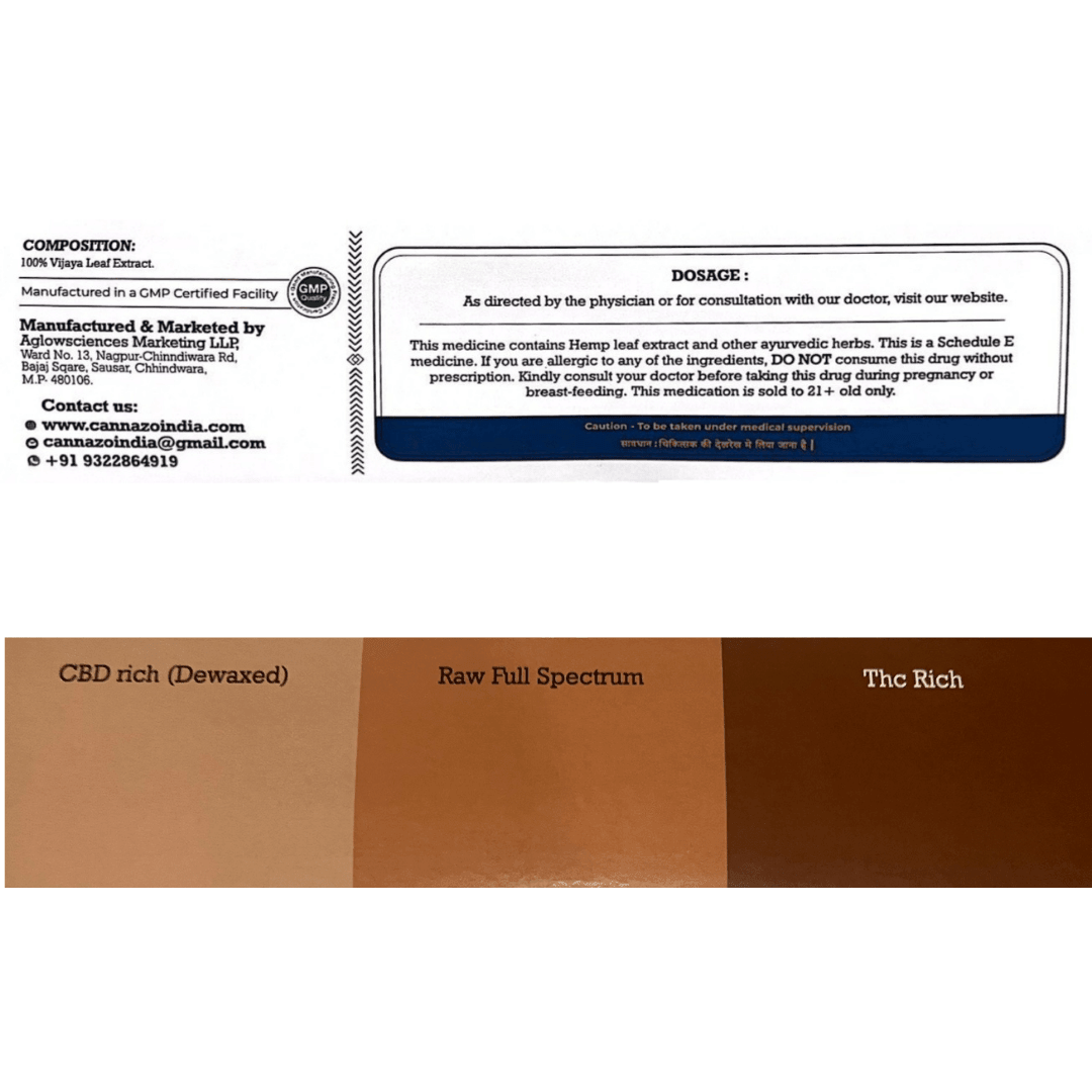 Cannaronil Syringe 5000mg 5gm (4ml) - 3 Variants (THC 1:4 / CBD 20:1 / Balanced 1:1) CBD:THCVijaya ExtractCannazo Cannaronil | 5000 mg Vijaya Extrat | CBD Store india