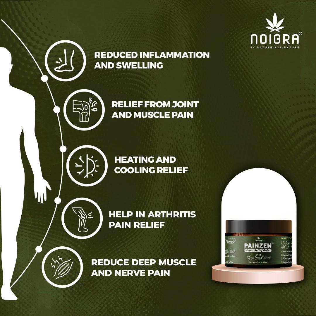 Noigra Painzen Hemp Relief BalmCBD BalmNoigra Hemp Relief Balm - Fast Pain Relief | CBD 500mg