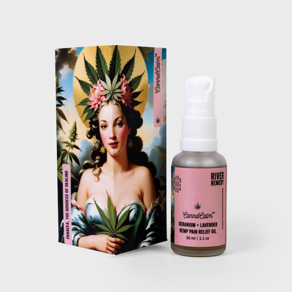 CannaCalm Hemp Pain Relief Oil-Geranium + Lavender.