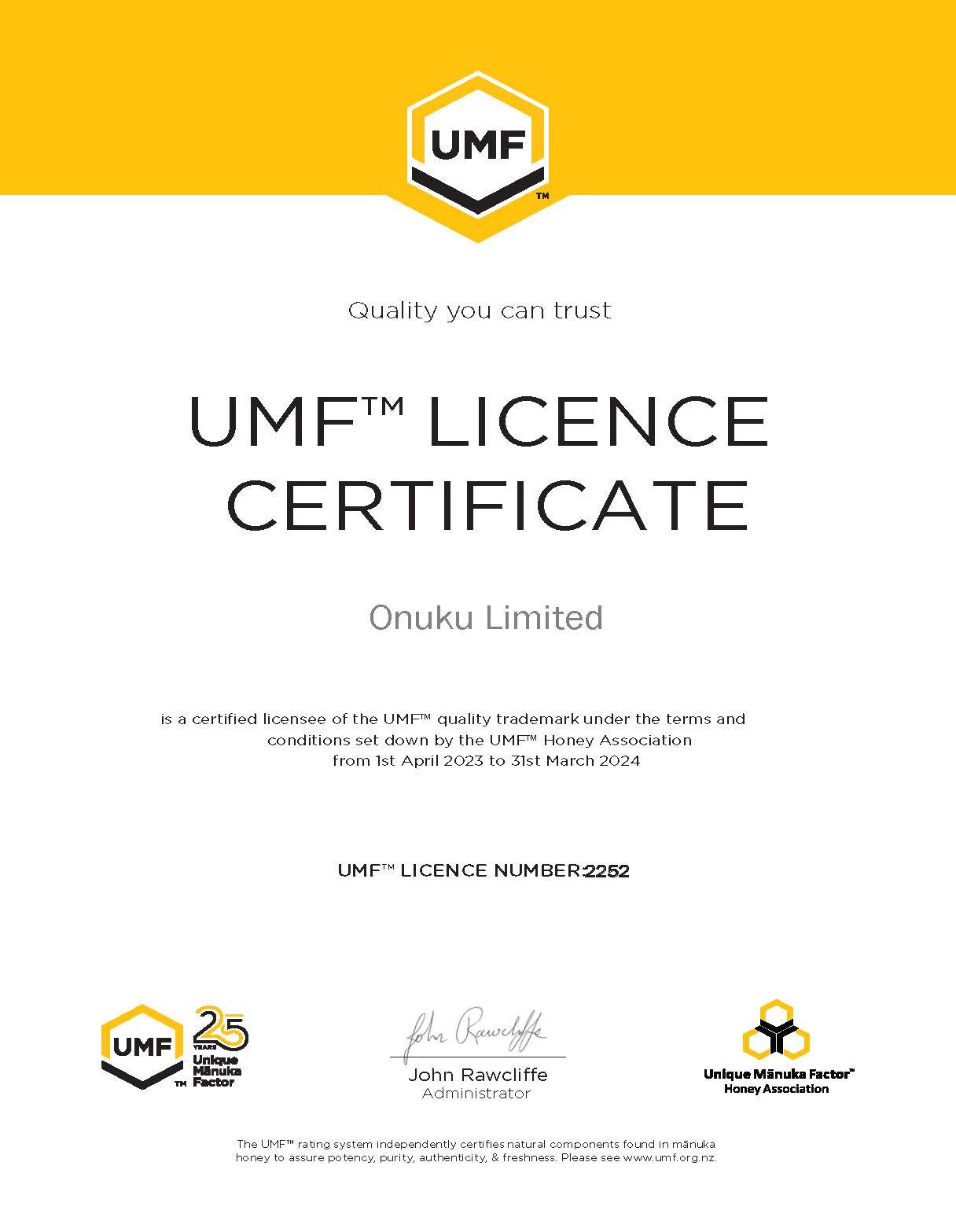 Onuku Manuka Honey UMF 15+ MGO 515+ | Raw New Zealand Honey 250g