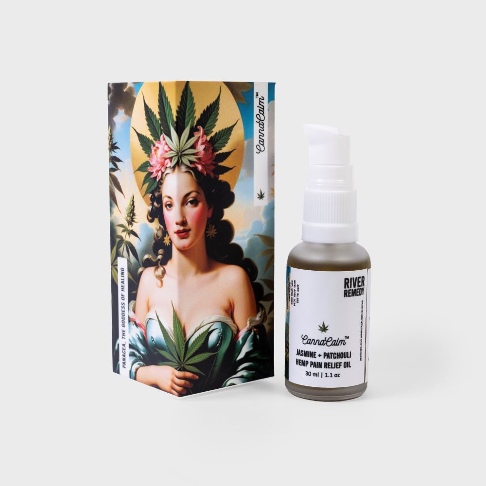 CannaCalm Hemp Pain Relief Oil-Jasmine + Patchouli.