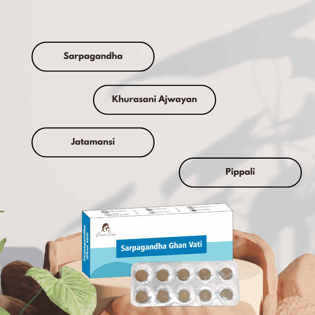 Paarmi Cares- Sarpagandha Ghan Vati Cannabis Pills (For High BP).