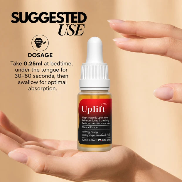 Cannazo Uplift Drops - Extra Strong Medical Cannabis Leaf Extract Oil for Depression, Chronic Pain & Insomnia