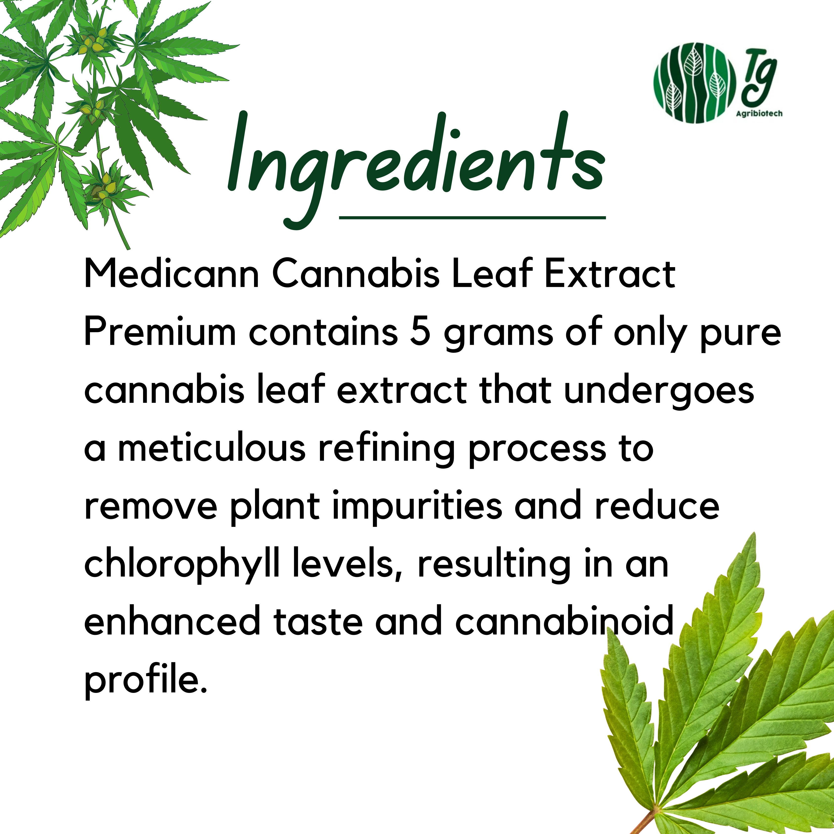 Medicann- Cannabis Leaf Extract Premium - 5 Grams