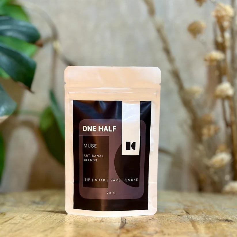 One Half- Muse 28gm Pouch | Herbal Smoking Blend.