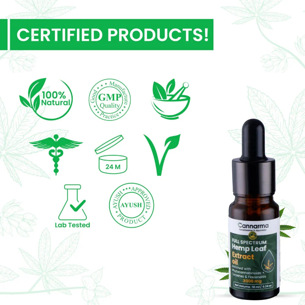 Cannarma Full Spectrum Cannabis Extract Oil CBD + THC.