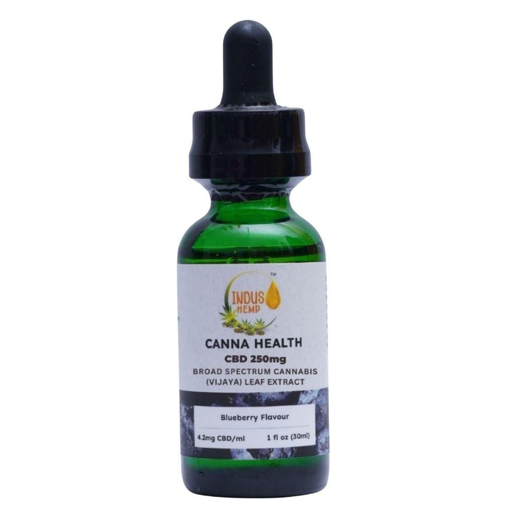 Indus Hemp Canna-Health CBD Oi-250mg Blueberry Flavor.