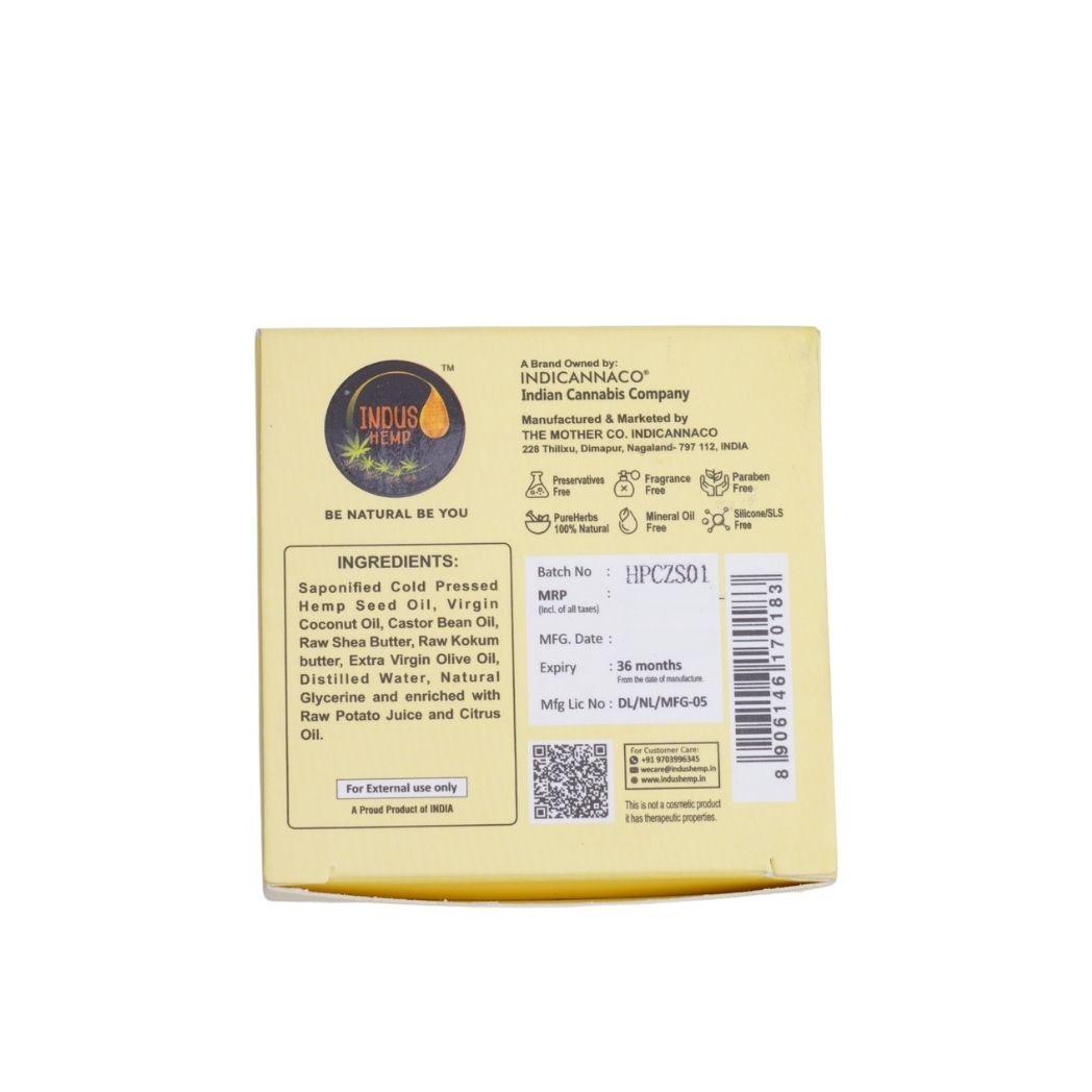 Indus Hemp Potato & Citrus Zest | Luxury Face & Body Soap | Lightens Pigmentation & Brightens Skin Perfect For Sensitive Skin.