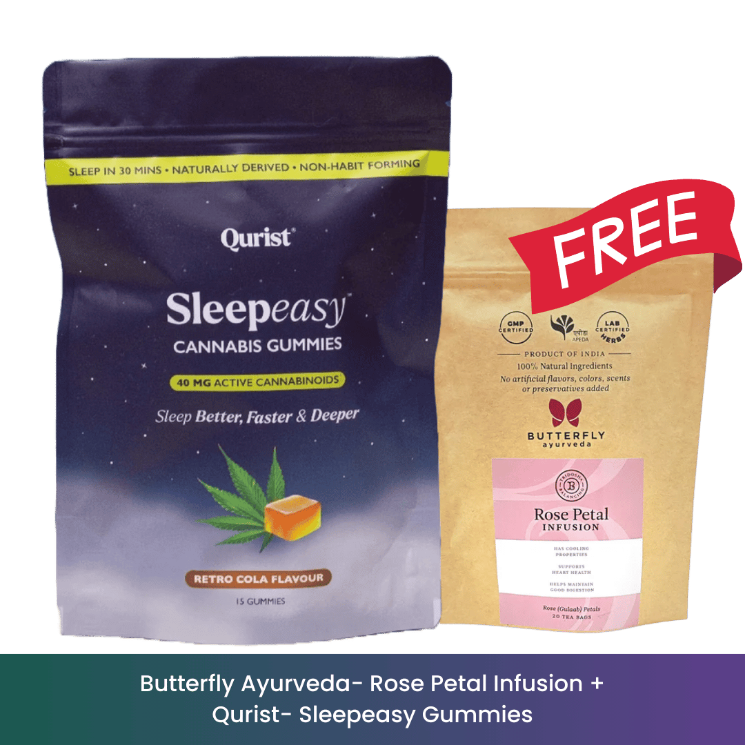 Freedom to Heal Bundle: Free Rose Petal Infusion with Qurist Sleepeasy Gummies