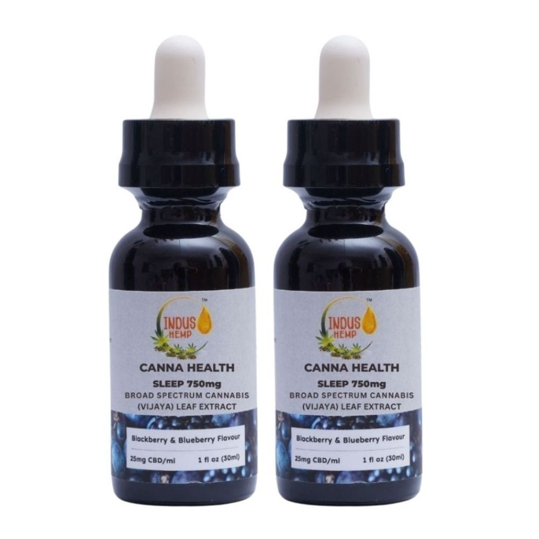 Indus Hemp Sleep CBD Oil Combo | Blueberry & Blackberry | 750-1500-2200mg