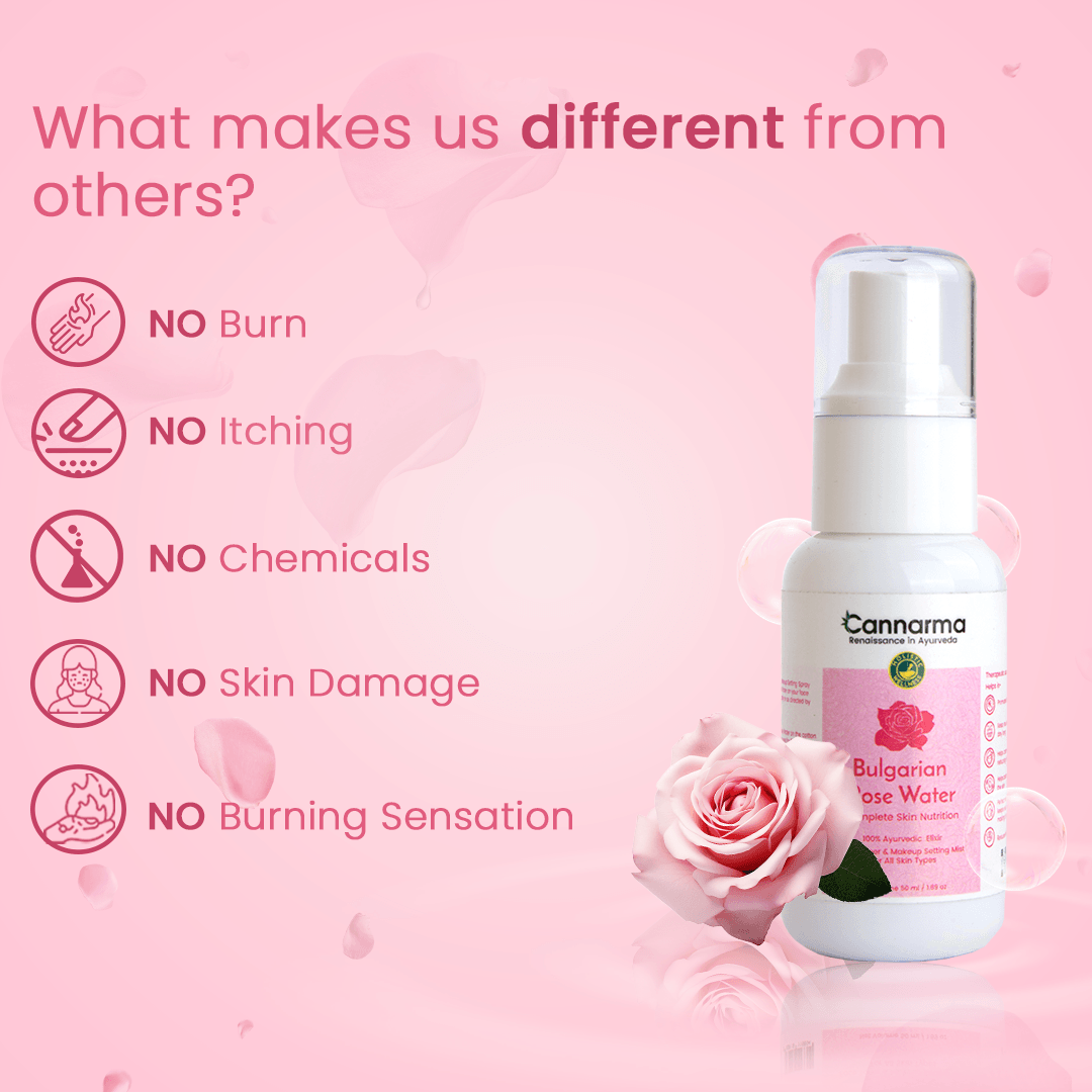 Cannarma Bulgarian Rose Water | Toner, Face Mist, Hair Spray- Skin Hydrating SprayRose WaterCannarma Bulgarian Rose Water - Toner, Face Mist | Hydrating